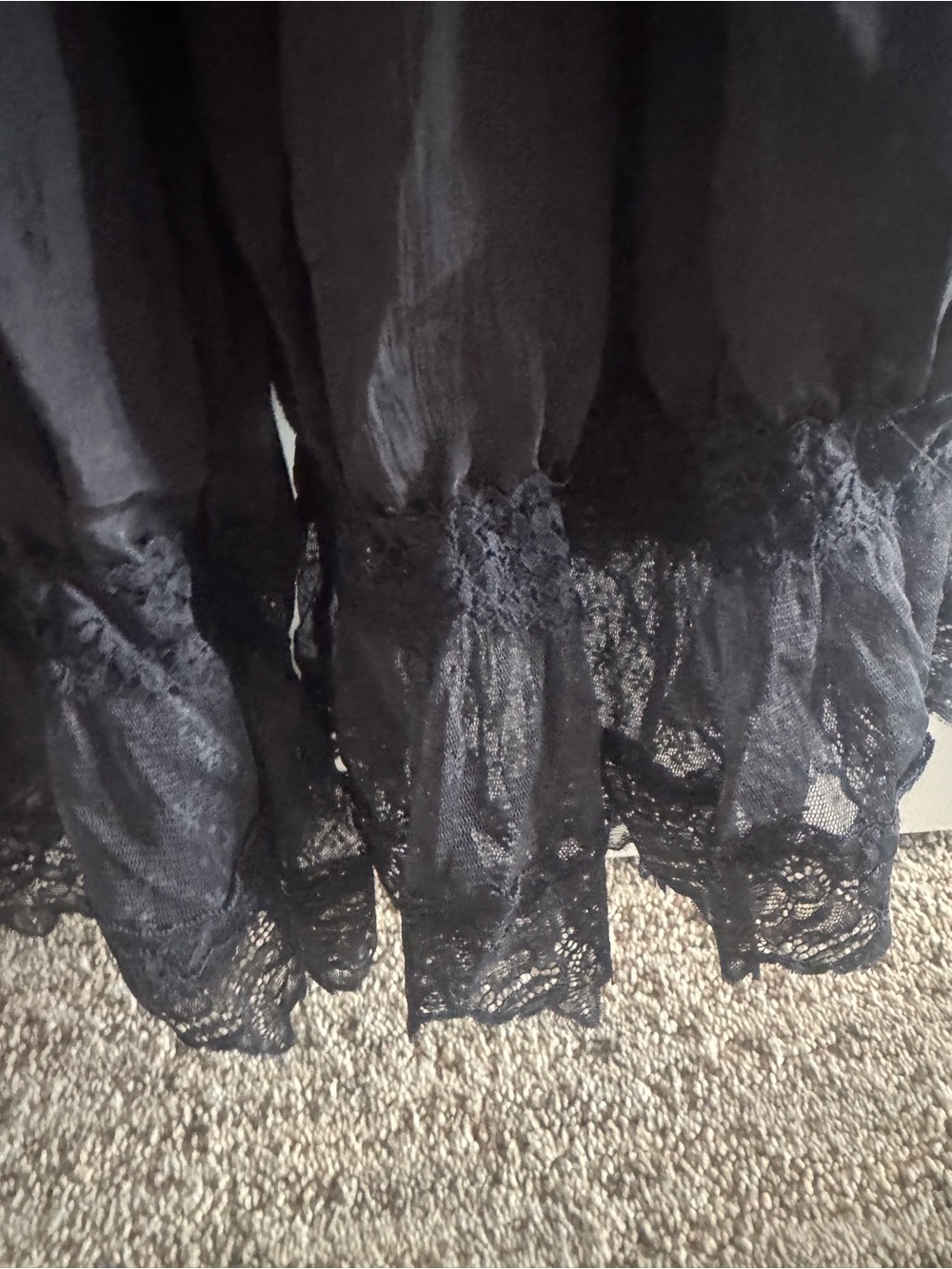 FREE PEOPLE FOREVER YOU G VICTORIAN LACE TRIMMED LONG BLOOMERS BLACK SP - Picture 7 of 9